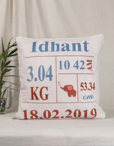 Baby Detail Pillow- Boy