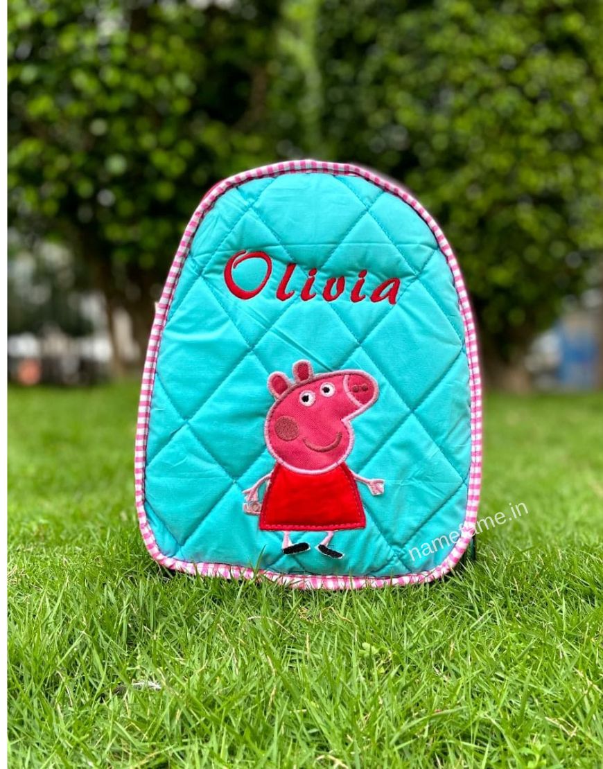 Personalised Embroidered Backpack Peppa