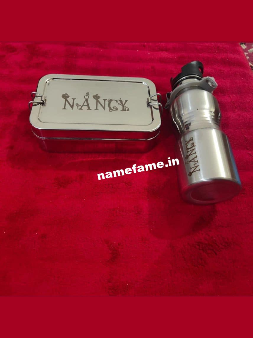 Customized Steel Tiffin & Bottle2