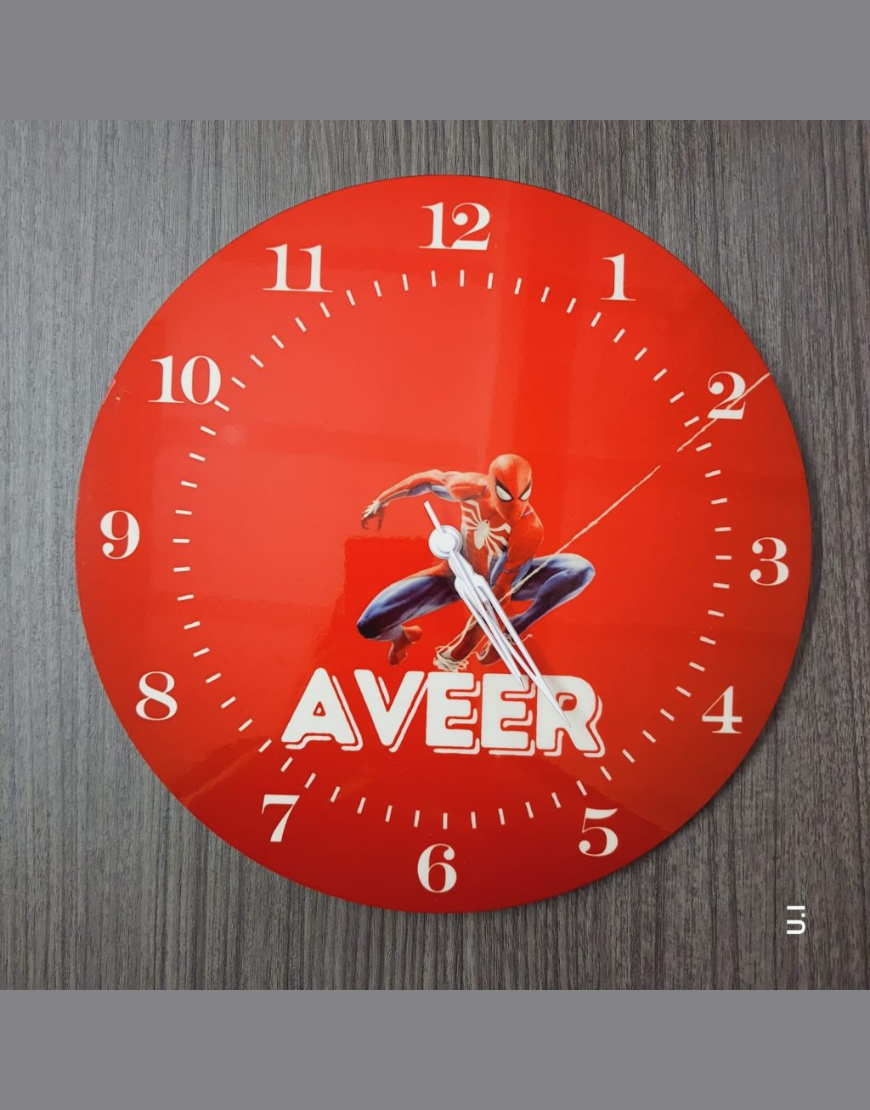 Personalized wall clock (Super Hero)