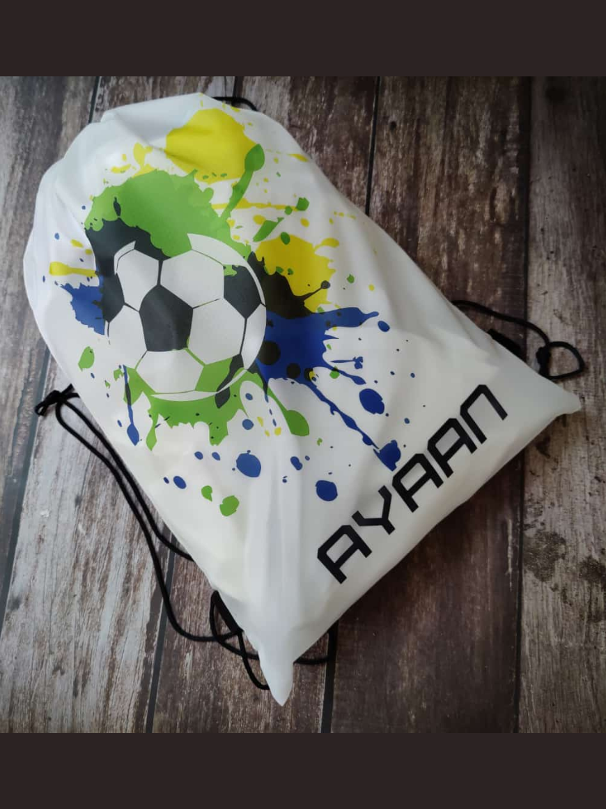 Personalized drawstring bag (Foot Ball)