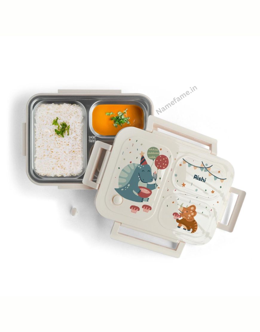 Personalized Tiffin Stainless Steel and Silicon